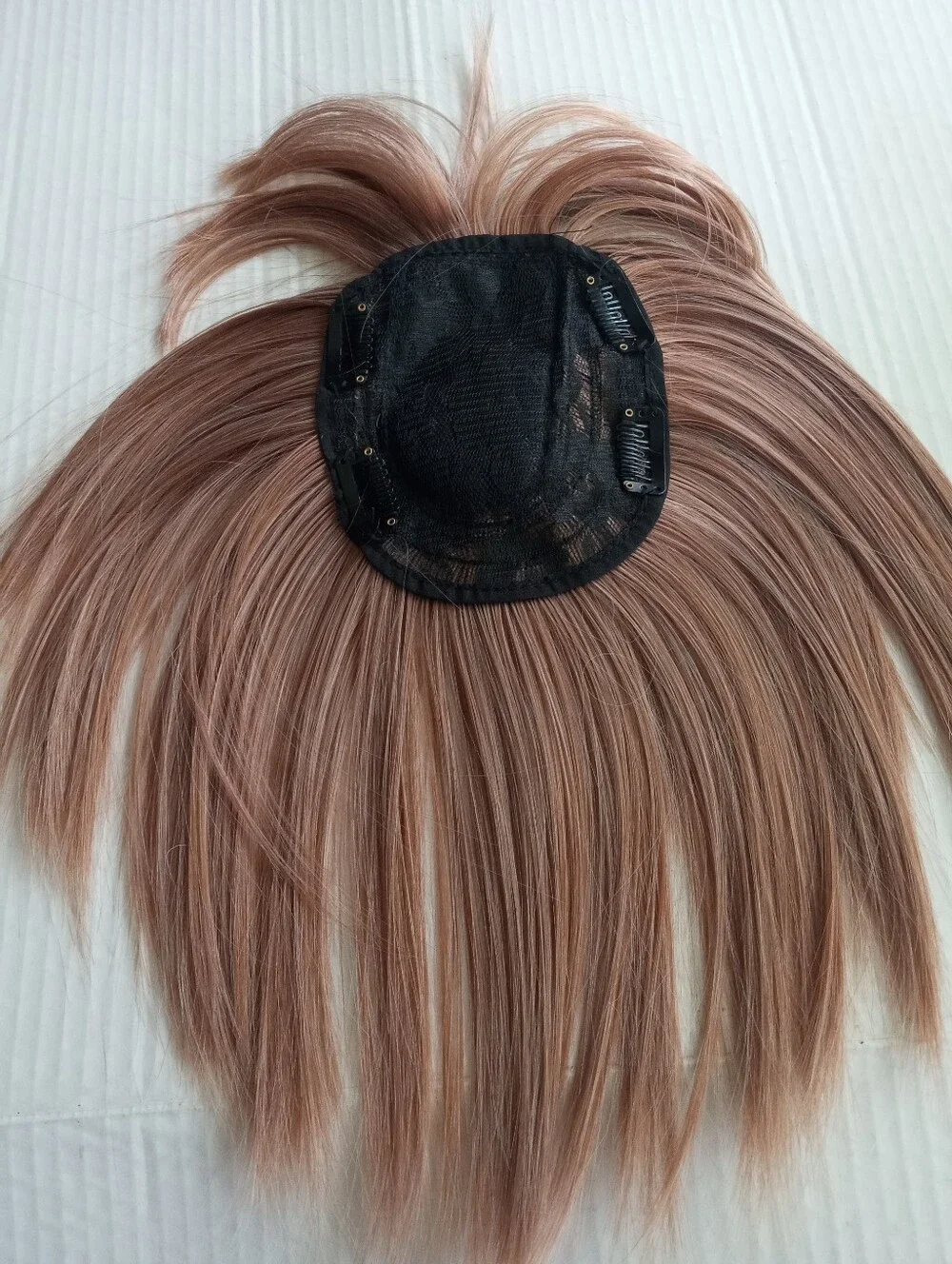 Clip-In Fringe Topper in Rose Brown Blend - Natural Volume